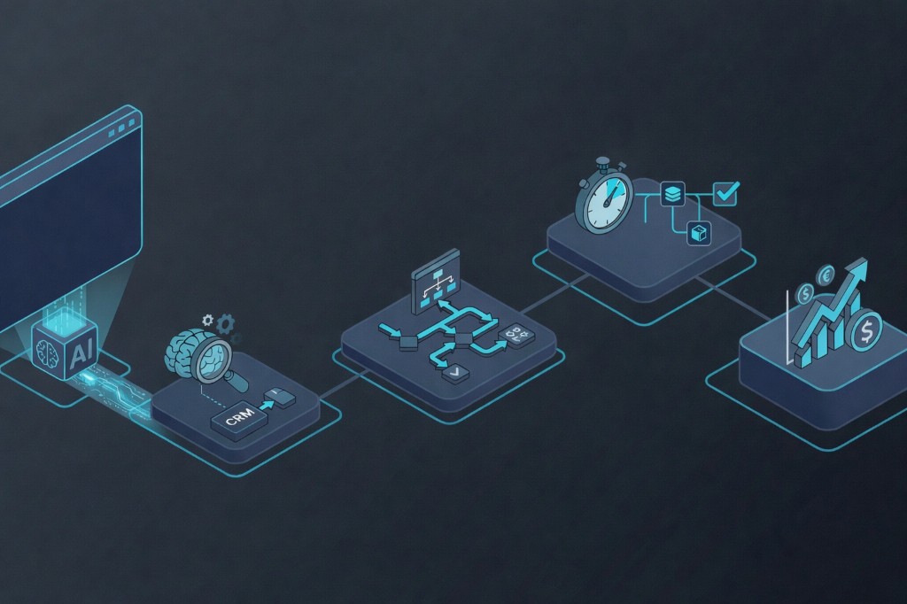 איור של זרימות אוטומציה מחוברות בערוצי הודעות ודוא״ל